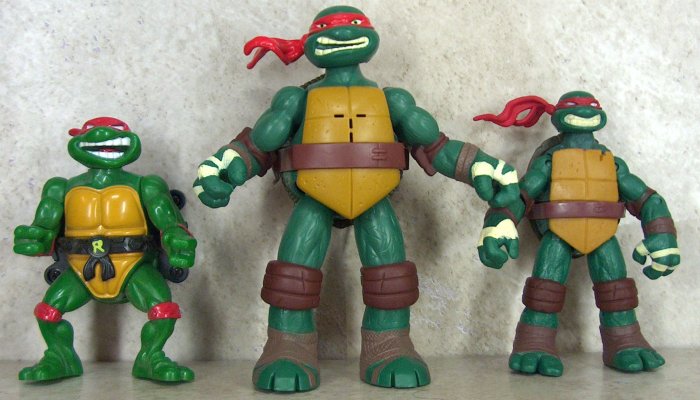 vintage talkin' Raph, Power Sounds FX Raph and 2012 basic Raph