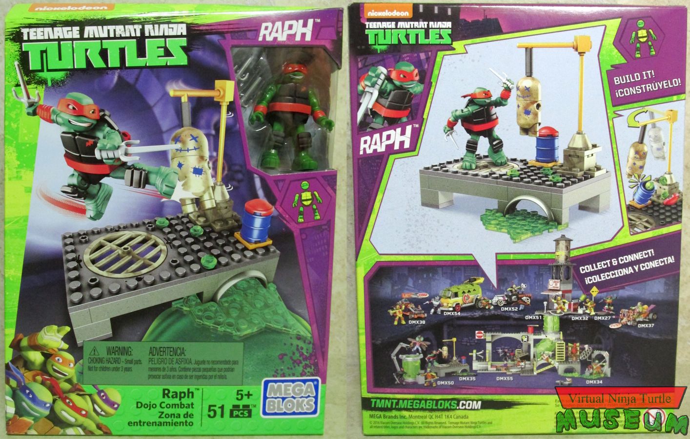 Raph: Dojo Combat set MIB front and back