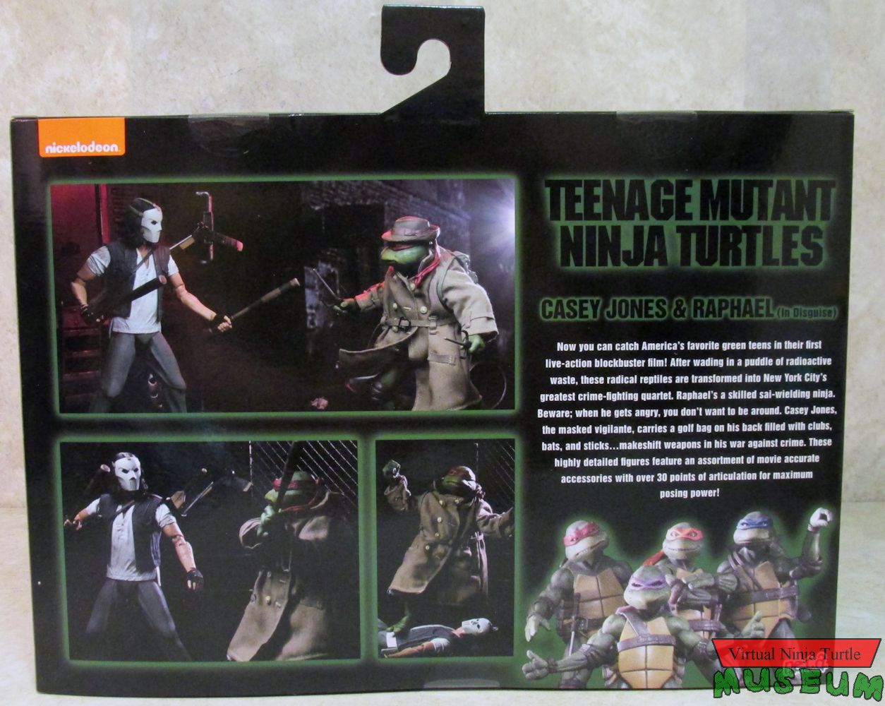 Casey Jones & Raphael (in disguise) box back