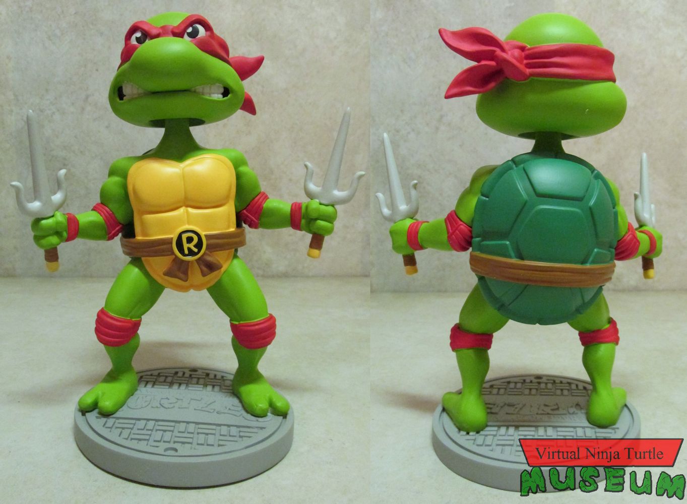 Cartoon Head Knockers Raphael front and back