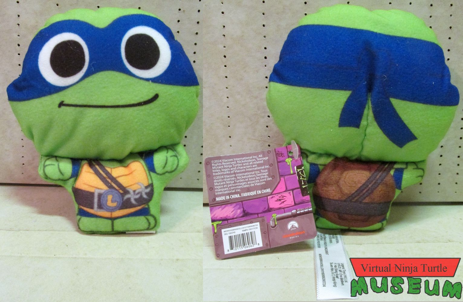 Leonardo Mini Plush Front and Back