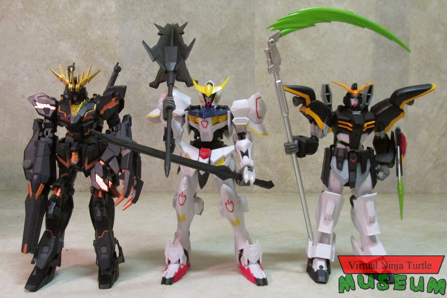 Deathscyth Gundam, Banshee Gundam And Gundam Barbatos