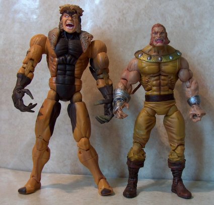 both Marvel Legends Sabertooths