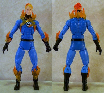 Human Torch front and back